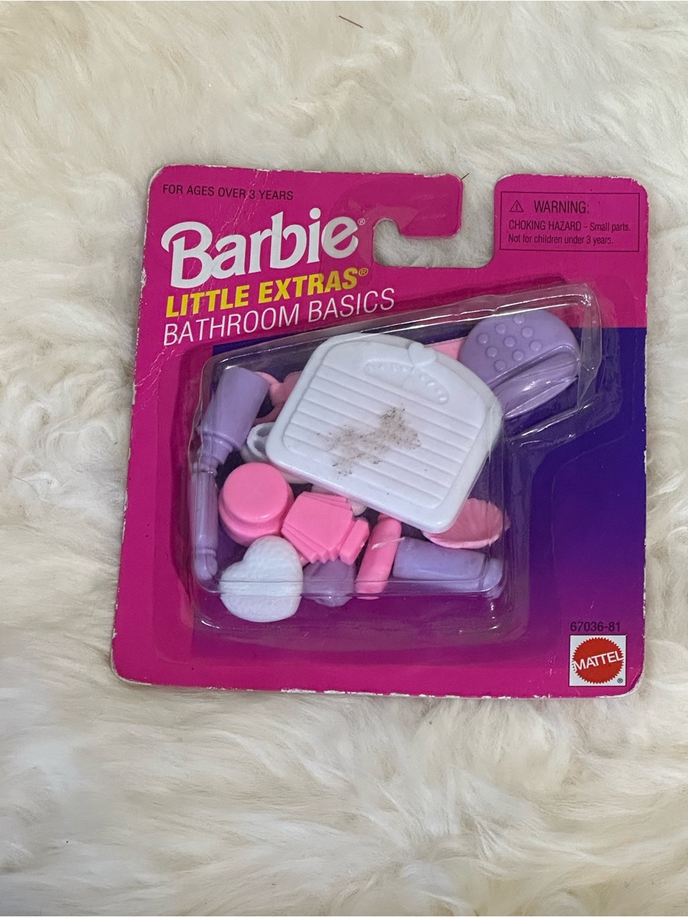 Vintage Barbie Little Extras Bathroom Basics 1996 Worn Packaging